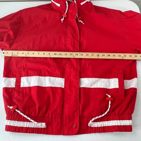 Izzi Spirit Red & White Jacket Vintage Preppy Nautical - Picture 5 of 16
